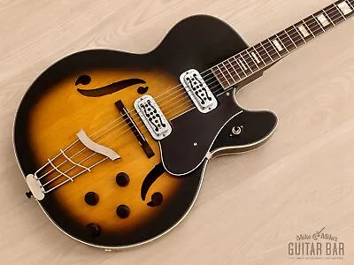 1960 Harmony Meteor H70 Airline Variant Vintage Guitar Sunburst W/ Gold Foils • $1899.99