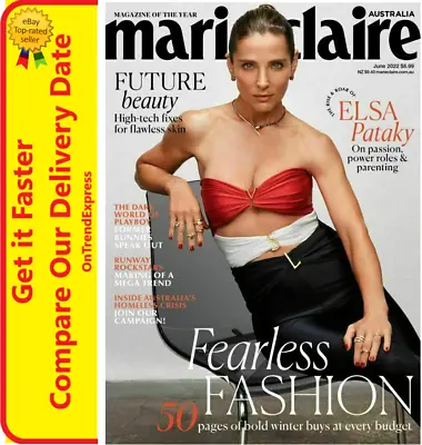 Marie Claire Australia June 2022 Magazine Fearless Fashion Elsa Pataky  • $15.90