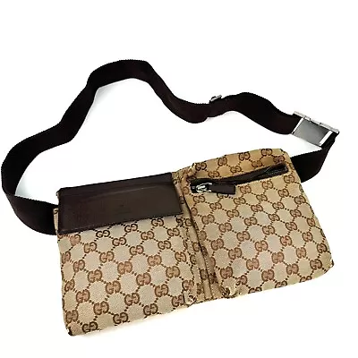 GUCCI Waist Pouch Body Bag Bum Bag GG Authentic • $209.99