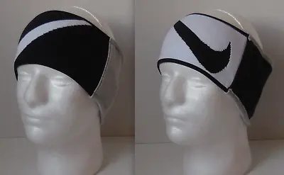 Nike Training Fleece Headband Reversible Men Black/White/Grey • $17.05