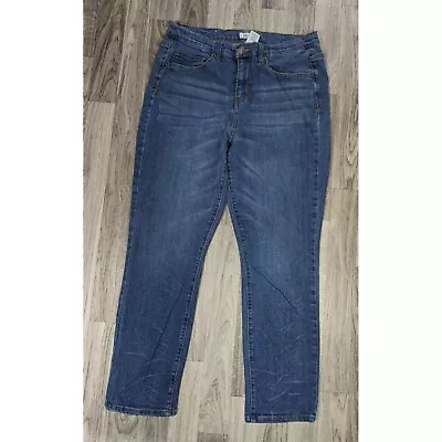 Mudd Juniors Size 11 Pockets Cropped Straight Leg Denim Blue Jeans • $13.99