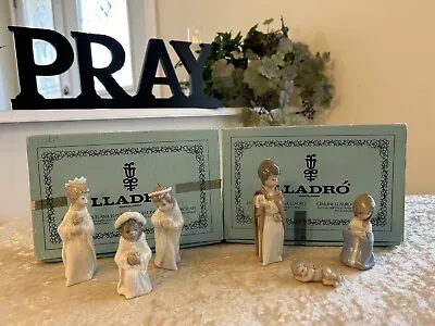 Lladro Nativity Ornaments  Mini Holy Family #5657  &  Lladro Three Kings #5729 • $125