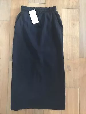 Zara Long Black Jersey Skirt Size S Brand New • £8