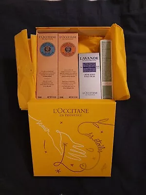 L'Occitane Gift Box Set Full Size Cream Hand Foot Lavender Amande 5.3 2.6 Oz LOT • $115