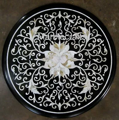 Indian Cottage Craft Coffee Table Top Round Marble Center Table For Meeting Room • $412.25