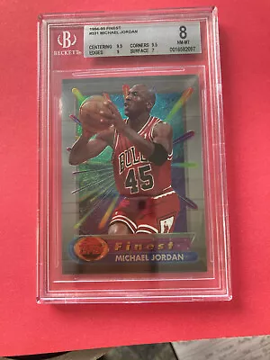 1994-95 Finest #331 Michael Jordan Chicago Bulls HOF BGS 8 No Green • $90