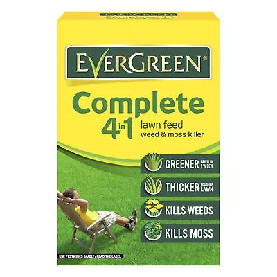 Evergreen Complete 4 In 1 Lawn Feed Weed & Moss Killer 2.8kg Covers 100m • £14.49