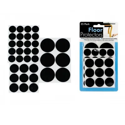 35 Floor Protectors Furniture Leg Felt Pads Self Adhesive Chair Sofa Table Round • $7.47