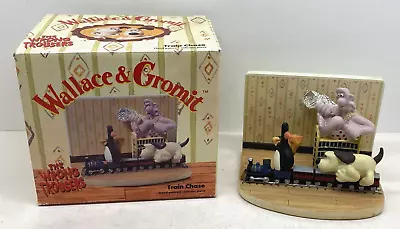 Wallace & Gromit Train Chase Scene Resin Figurine The Wrong Trousers -mint Boxed • £31.99