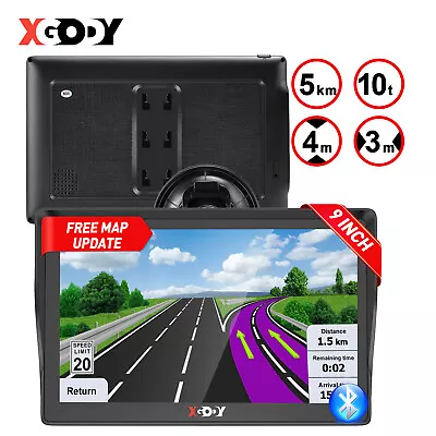 XGODY 9'' Bluetooth Sat Nav GPS Navigation For Truck Motorhome Caravan LGV Lorry • £70.99