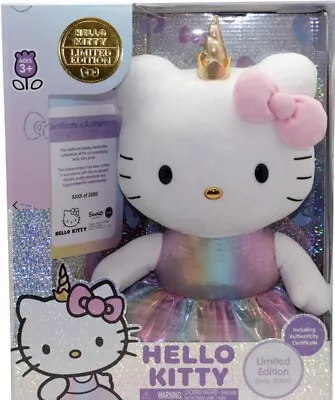 Hello Kitty Plush Limited Edition Toy Kitty White Metallic Dress Unicorn • $89