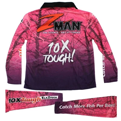 $39.95 • Buy Zman Pink Ladies Long Sleeve Tournament Fishing Shirt With Collar