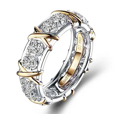 $1.60 • Buy 925 Silver White  Cubic Zirconia Rings Women Wedding Jewellery Gift