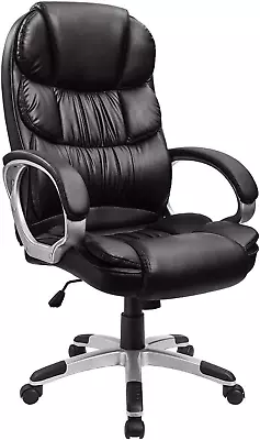 Leather High Back Office Chair Ergonomic Executive Office Chair Swivel Computer • $129.74