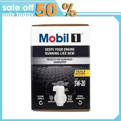 Mobil 1 Advanced Full Synthetic Motor Oil 5W-20 12 Qt Box Auto Tool Supplies • $54.28