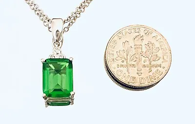 P24 Classic Mt St Helens Green Helenite May Birthstone Sterling Silver Pendant • $45
