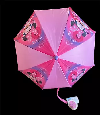 Minnie Mouse 3D Figure Handle Kids Umbrella Disney NEW FAST FREE SHIPPING • £16.40