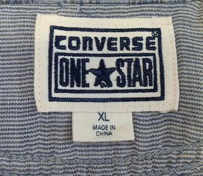 Converse One Star Men's Button Up Shirt Long Sleeve Lined Size Xl • $12.37