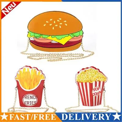 £8.75 • Buy Woman Hamburger Cupcake PU Chain Bag Popcorn Fries Crossbody Messenger Bags