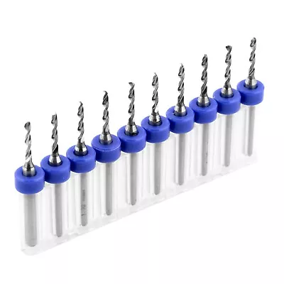 10pcs 1.7mm Micro Tungsten Carbide Twist Drill Bit PCB For Dremel Rotary CNC • $11.38