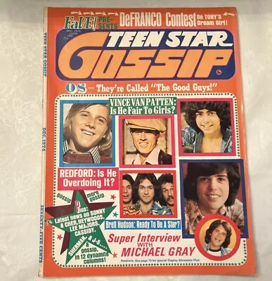 Teen Star Gossip Magazine December1974 Tony DeFranco Donny Osmond Robert Redford • $12.99