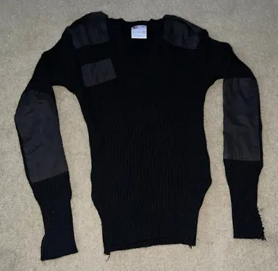 Rothco Sweater BLACK - 100% Wool Military V Neck Pullover Commando Mens Adult 50 • $32.99