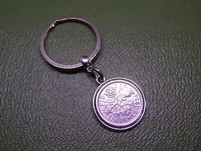 1954 Lucky Sixpence Coin Keyring 70th Birthday Gift Present N1 • £5.95