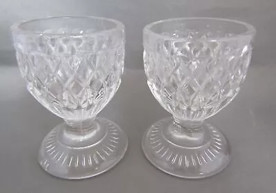 Vintage 2 X Jacobean Shots/Sherry Glasses/Egg Cups 7cm H Vol: 2 Fl Oz • £3.50