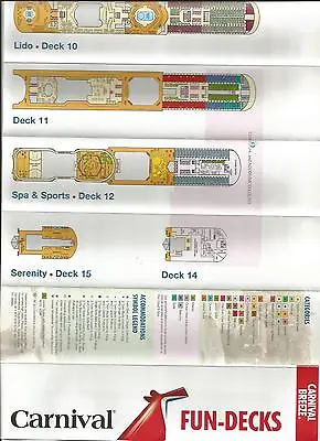 Ms CARNIVAL BREEZE..cruise Ship.... Deck Plan  Carnival Cruise Line  • $2.99