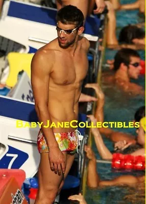 MICHAEL PHELPS SHIRTLESS SWIMMER BEEFCAKE Photo TRPCL 1 • $12.99