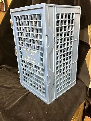 Vintage SealTest FoodsSt. Louis Blue Plastic Milk Crate 10.25x17.5x10” • $59.95