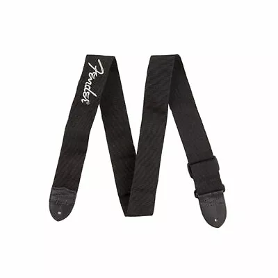 New Strap Fender Poly Black 0990662043 Logo White For Guitar & Bass • $71.41