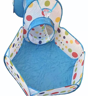 Portable 3 In 1 Child Kids Baby Play Tent Tunnel Ocean Ball Pit Playhouse Pop Up • £10