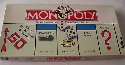 1984 Parker Brothers Monopoly Board Game - Complete - Canadian English Edition • $10.90