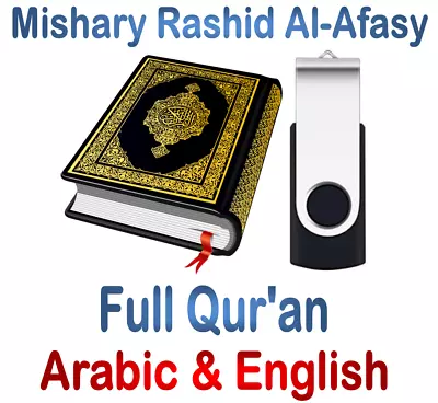 Full Quran USB Stick Drive WITH ENGLISH TRANSLATION - Mishary Rashid Al Afasy • £9.95