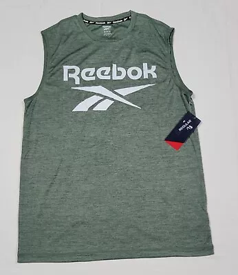 Reebok Mens Tank Athletic  Muscle Gladiador  Logo Top   Shirt Duck Green • $24.99