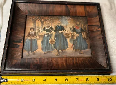 C1900 Dark Fumed Tiger Oak Mission Arts Crafts 5 1/4 X 7 1/4 Frame Wood Glass • $36