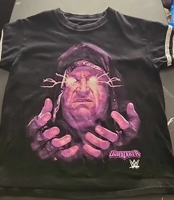 Undertaker Tshirt Youth Size 7 WWE WWF WRESTLING BLACK • £7.92