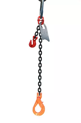 3/8  5 Foot Grade 80 SOPLa Single Leg Lifting Chain Sling Positive Locking Hook • $171.44