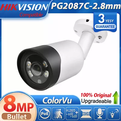 4K ColorVu Bullet IP Camera Hikvision Compatible 8MP 24/7 ColorVu MIC CCTV 2.8mm • $81.61