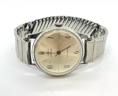 Montreluxe Manual Wind Watch W/Silver Toned Stainless Steel 7  Stretch Band 35mm • $40.72