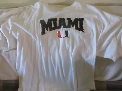 Miami Hurricanes Shirt Men X-Large White • $6.99