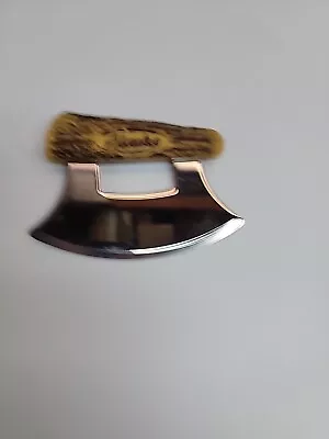 Vintage Inuit Alaska Ulu Knife W/ Stand Crescent Blade • $13.80