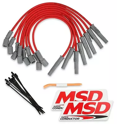 MSD 31639 8.5mm Red Ignition Spark Plug Wires 2010-2014 Ford F-150 Raptor 6.2L • $102.55