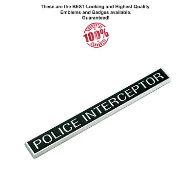 Fits Interceptor Police Badge Emblem Decal Ford Crown Vic Universal 3M • $7.99