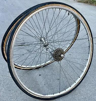 Campagnolo Nuovo Tipo Gran Sport Wheelset Rigida 27 36H Regina Oro Vintage 1970s • $295