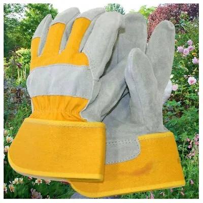 Heavy Duty Gardening Gloves Rigger Leather Cut & Thorn Resistant Pruning Size Xl • £19.94