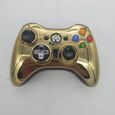 $22.99 • Buy  B  Microsoft XBOX 360 OEM Wireless Controller Gold Chrome 1403 Tested Working