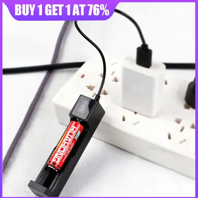 Battery Charge Universal 3.7V Rechargeable Battery Smart Charger UK • £2.88