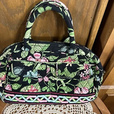 Vera Bradley Lola Mini Bowler Tote Purse Clutch Botanica Made In USA Pretty Bag! • $22